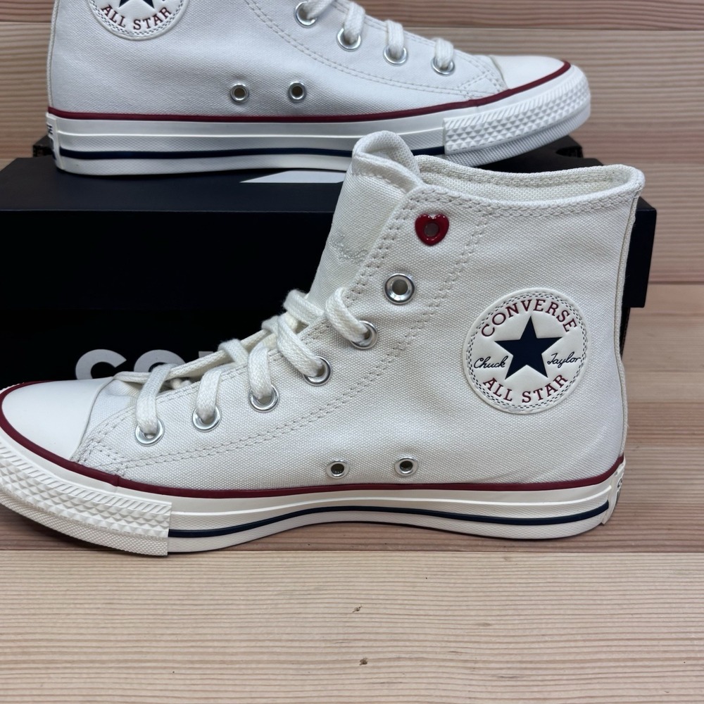 Converse Women Chuck Taylor All Star Sneakers Sz 8.5 Hearts High Top A19055C - Picture 6 of 10
